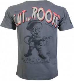 Yakuza Premium T-shirt Cut The Roots - Temno Siva