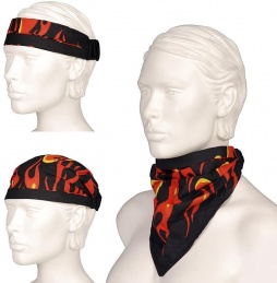 Bandana z elastiko - Ogenj