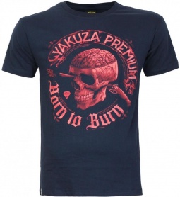 Yakuza Premium majica Filthy skull - Temno modra
