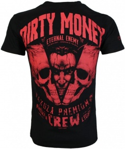 Yakuza Premium T shirt Dirty money crew - Črna