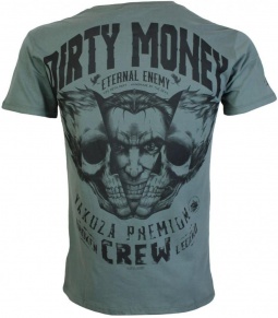 Yakuza Premium T shirt Dirty money crew - Olivno siva