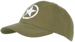 Kapa s šiltom Allied star WWII - OD zelena