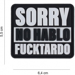 Gumiran našitek / 3D Patch - No hablo fuctardo