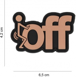 Gumiran našitek / 3D Patch - F*** OFF
