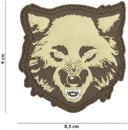 Gumiran našitek / 3D Patch -  Volk coyote