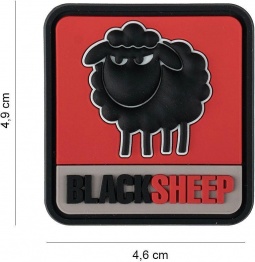 Gumiran našitek / 3D Patch - Black sheep