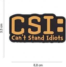 Gumiran našitek / 3D Patch - Can't stand idiots