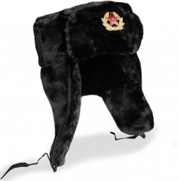 Ruska kučma z emblemom črna