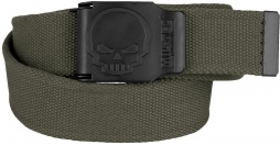 Pas za hlače SKULL zelen (130cm)