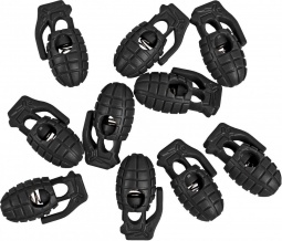 Zatezni zaključki (granatka) 10 kom črna