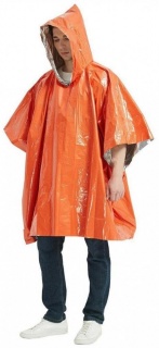 Pončo SURVIVAL alu - oranžen