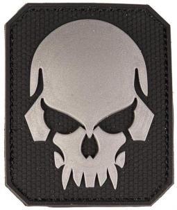 Gumiran našitek / 3D Patch - Fear skull - Mali