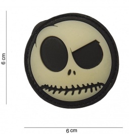 Gumiran našitek / 3D Patch - Nightmare smiley (sveti v temi)
