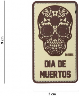 Gumiran našitek / 3D Patch - Dia de Muertos