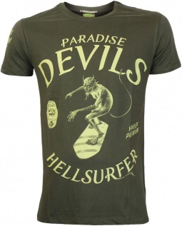 Yakuza Premium majica Hellsurfer - Olivno zelena