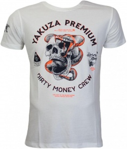 Yakuza Premium majica Biting Riots - Bela