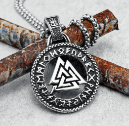 Obesek nerjaveče jeklo - Amulet triqueta