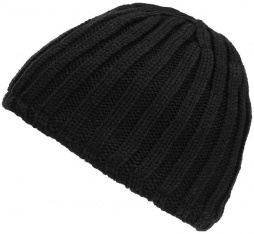 Podložena kapa Beanie Heavy knit - Črna