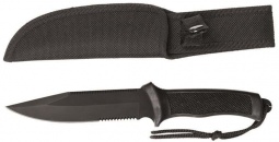 Nož Combat z gumiranem ročajem